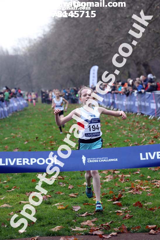 Girls under-13s British Athletics Liverpool Cross Challenge, Sefton Park, Liverpool. Photo:  David T. Hewitson/Sports for All Pics